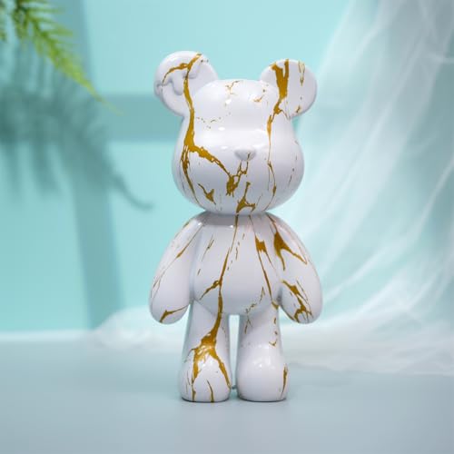 Coniuty Bear Sculpture Decor for Home, Resin Animal Statue Ornament for Living Room, Bedroom, Office on Table, Shelf, Cabinet (Type A) - Image 1