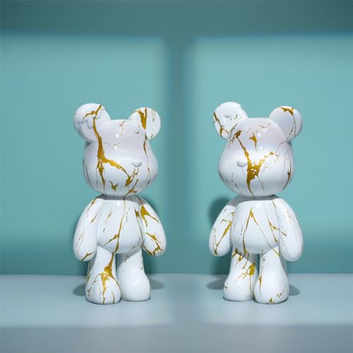 Coniuty Bear Sculpture Decor for Home, Resin Animal Statue Ornament for Living Room, Bedroom, Office on Table, Shelf, Cabinet (Type A) - Image 4