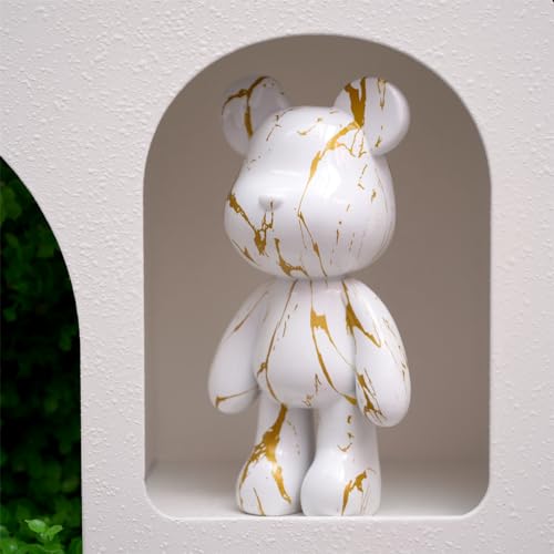 Coniuty Bear Sculpture Decor for Home, Resin Animal Statue Ornament for Living Room, Bedroom, Office on Table, Shelf, Cabinet (Type A) - Image 3