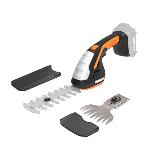 WORX 2 in 1 Cordless Hedge Trimmer, 4" Grass Shear & 8" Shrub Trimmer with 2 Blades, Battery & Charger Not Included, WG801.9 - Image 1