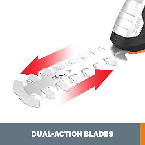 WORX 2 in 1 Cordless Hedge Trimmer, 4" Grass Shear & 8" Shrub Trimmer with 2 Blades, Battery & Charger Not Included, WG801.9 - Image 4