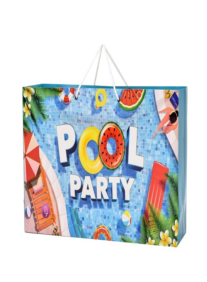 PPJ ® -HAPPY BIRTHDAY (POOL PARTY THEME PARTY) (10 Pcs.) PAPER CARRY BAG, 18.5 Inch X 12.5 Inch X 5.5 Inch RETURN GIFT/HAPPY BIRTHDAY/RETURN GIFTS/GIFTS/GIFT BAGS/GIFT COVERS (LARGE) (Pack of 10) - Image 2