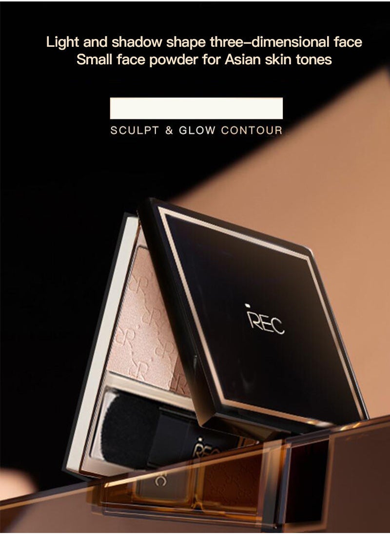 REC - 3D Light and Shadow Contouring Powder 4g，Contouring Powder Face Kit，Flawlessly Sculpted Face - Image 1