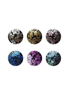 PUEEN Rocking Metallic Stamping Nail Polish Nail Art Color Set Of 6 Metallic Colors 12Ml Each Bh000935  - Image 3