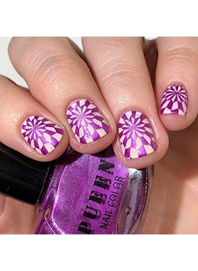 PUEEN - Rocking Metallic Stamping Nail Polish Nail Art Color Set Of 6 Metallic Colors 12Ml Each Bh000935 - Image 1