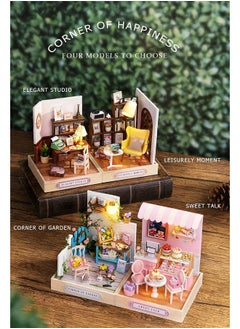 Flever Flever Dollhouse Miniature DIY House Kit Creative Room with Furniture for Romantic Valentine's Gift (Sweet Talk)  - Image 4