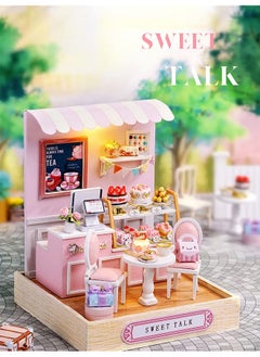 Flever Flever Dollhouse Miniature DIY House Kit Creative Room with Furniture for Romantic Valentine's Gift (Sweet Talk)  - Image 3