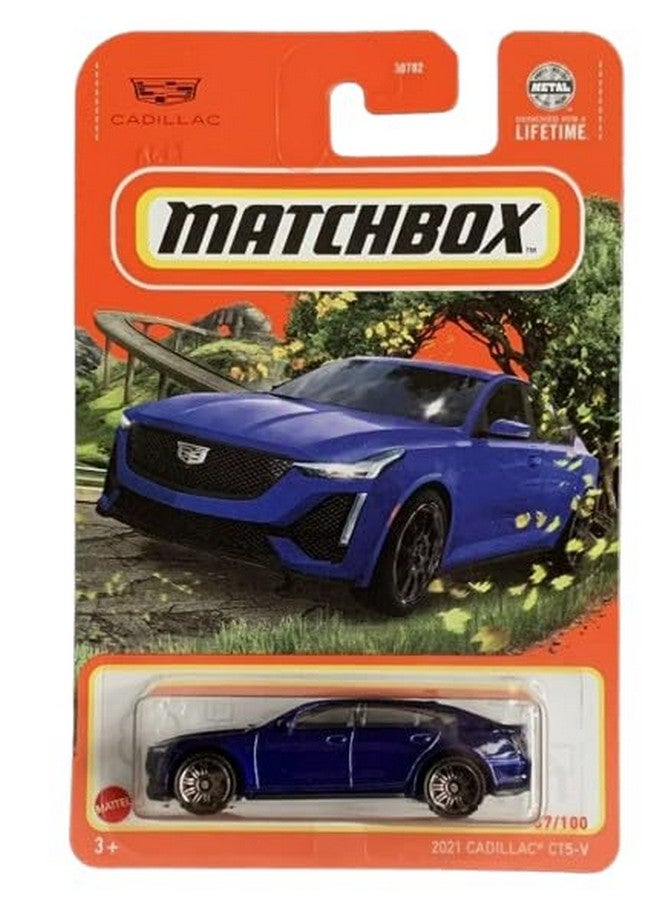 MATCHBOX Matchbox 2021 Cadillac CT5-V Diecast Car, Blue, 37/100