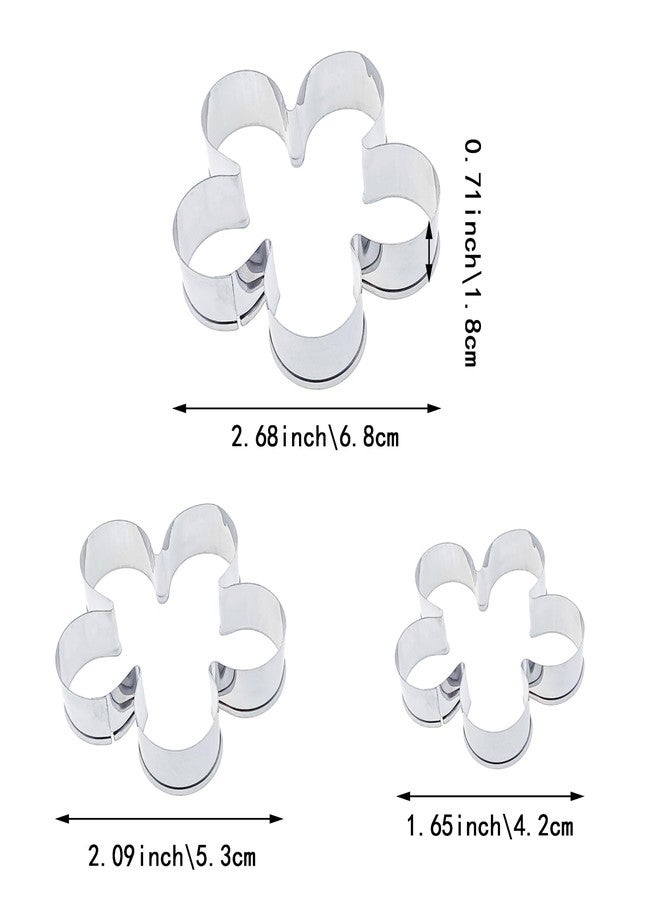 Capiant 6 PACK Flower Cookie Cutter Sturdy Cutters for Cookies Sandwiches Spring Flower Cookie Cutters Shapes Molds Dishwasher Safe Small to Large Size of 1.65",2.09",2.68‘’. - Image 2