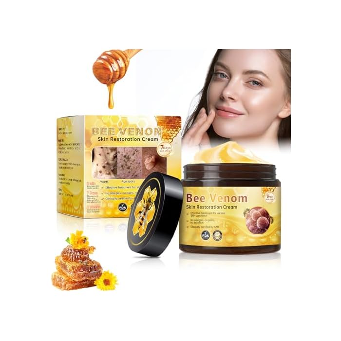Bee Venom Cream, Bee Venom Skin Treatment Cream, Skin Restoration Deeply Cleanses And Moisturizes Diminish Fine Lines Around Eyes, 60g