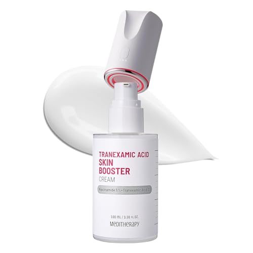 MEDITHERAPY Tranexamic Acid Skin Booster Cream 34 Fl Oz 5 Niacinamide 3 TXA Korean Face Moisturizer Gentle Facial Serum Cream with Facial Device for Glass Skin Radiant Complexion - Image 1