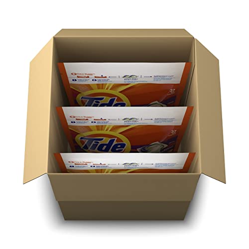Tide PODS Laundry Detergent Soap Pods, Spring Meadow, 37 Count (Pack of 3 Bag Value Pack), Total 111 Count, HE Compatible - Image 2