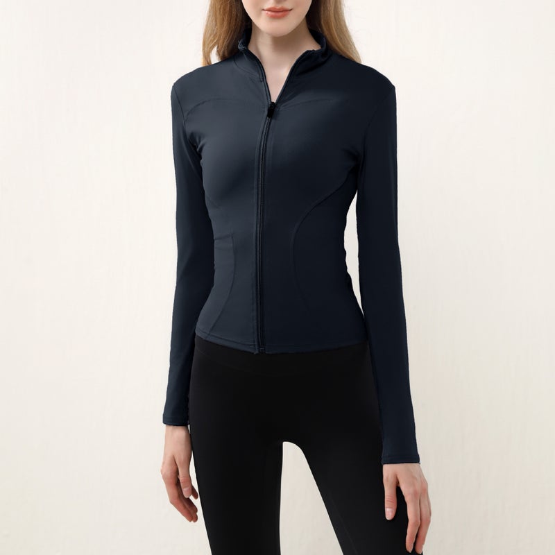 Generic Womens Slim Fit Yoga Jacket for Training and Running Lotus Pink - Image 3