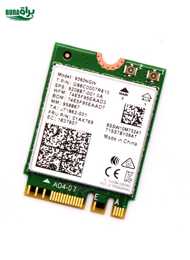 BURAQ 9260NGW Wireless-AC Dual Band 802.11ac 1730Mbps Bluetooth 5.0 WLAN Network Card  - Image 3