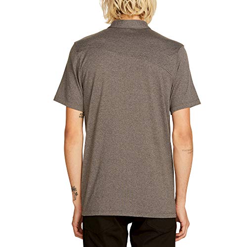 Volcom Men's Wowzer Modern Fit Cotton Polo Shirt, Stealth, Large - Image 2