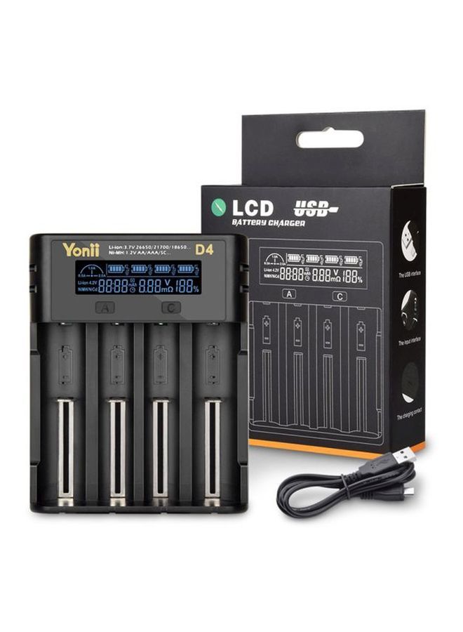 NIBEMINENT D4 LCD Battery Charger Black  - Image 3