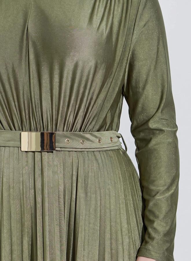 Styli Plain Long Sleeves A-Line Maxi Dress - Image 3