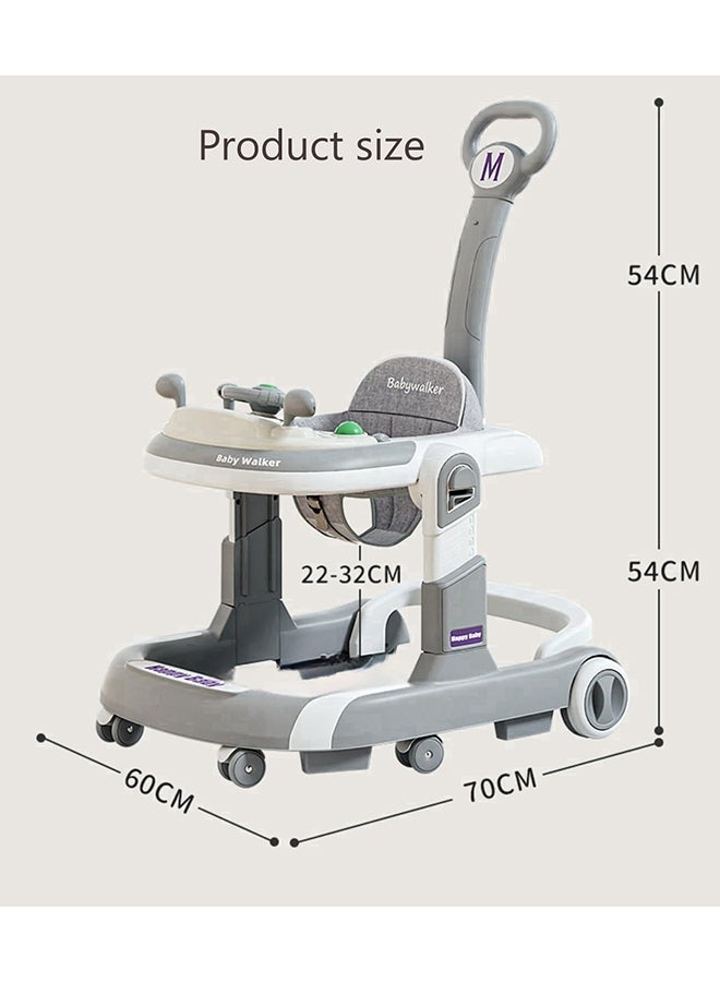 UREVO 4-In-1 Foldable Baby Walkers With Wheels, Activity Center Toys Tray With Music, 6 - 24 Months - Image 2
