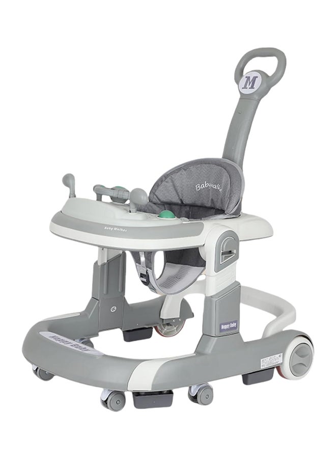 UREVO 4-In-1 Foldable Baby Walkers With Wheels, Activity Center Toys Tray With Music, 6 - 24 Months - Image 1