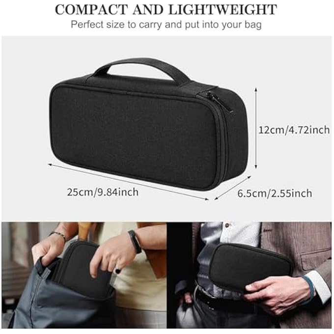 TRAVEL CABLE ORGANIZER BAG, PORTABLE WATERPROOF CABLE ORGANIZER BAG, ELECTRONICS ACCESSORIES ORGANIZER BAG FOR CORDS, CHARGERS, PHONE, EARPHONES, USBS, SD CARDS, TRAVEL ESSENTIALS - Image 2