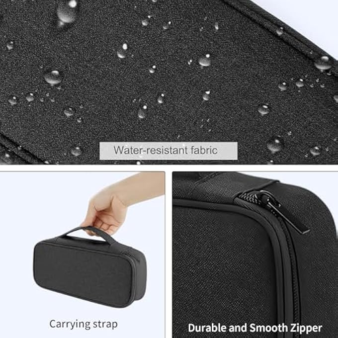 TRAVEL CABLE ORGANIZER BAG, PORTABLE WATERPROOF CABLE ORGANIZER BAG, ELECTRONICS ACCESSORIES ORGANIZER BAG FOR CORDS, CHARGERS, PHONE, EARPHONES, USBS, SD CARDS, TRAVEL ESSENTIALS - Image 3