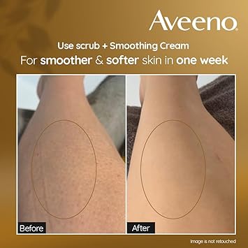 Aveeno مقشر الجسم اللطيف من أفينو لتجديد البشرة 1x 200 مل مقشر لطيف مع الشوفان المغذي البريبايوتيك 2 PHA مشتق طبيعياً ونياسيناميد لمقشر الجسم للبشرة الحساسة - Image 3