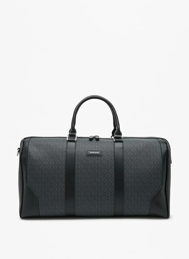 DUCHINI Men's Monogram Print Duffel Bag