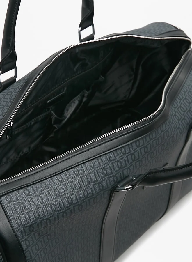 DUCHINI Men's Monogram Print Duffel Bag