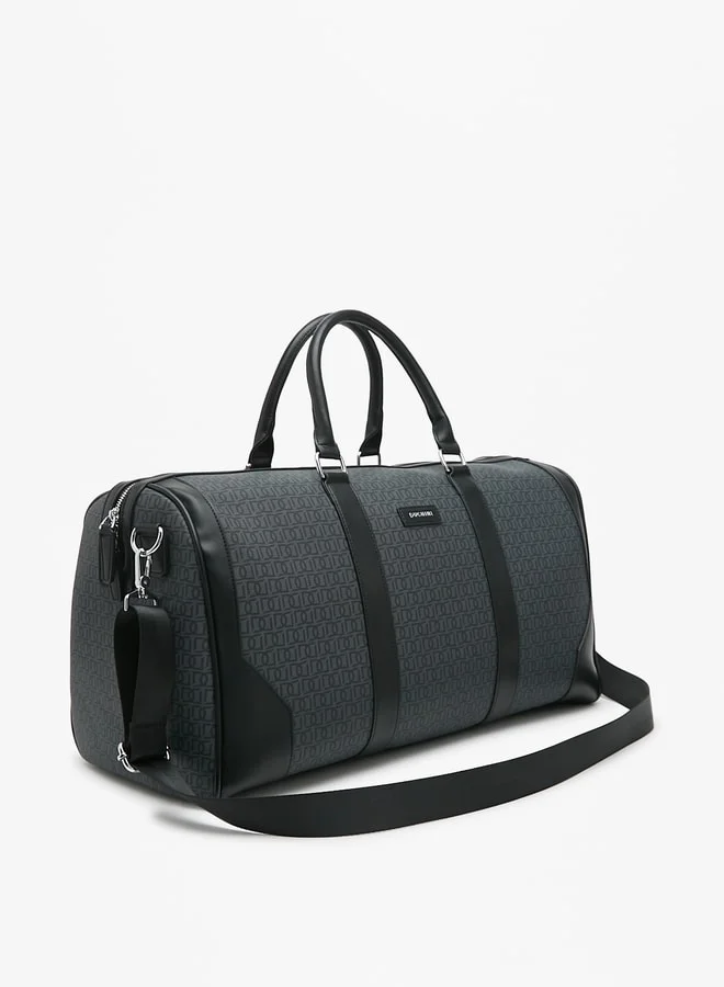 DUCHINI Men's Monogram Print Duffel Bag