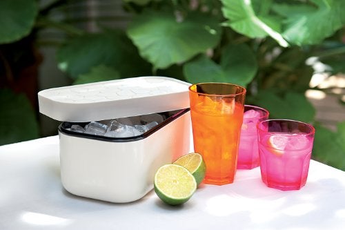 Lekue Lékué Ice Box | Ice Cube Tray For Freezer With Lid & Bin | Made With 100 Percent Platinum Silicone | Elegant And Retro Style Ice Cubes | For Cocktails, Ice Tea & Coffee And More | White - Image 3