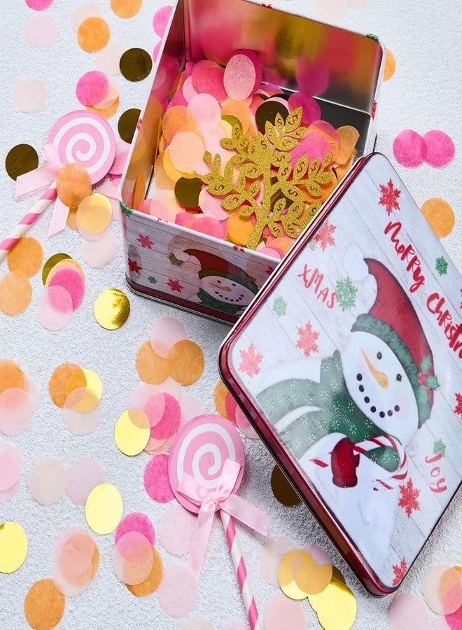 MOWO Hot Pink Orange and Gold Tissue Confetti Dots Table Decoration for Birthday Graduation Wedding Toss Groovy Fall Autumn Party, 1 inch in Diameter, 100 grams - Image 3