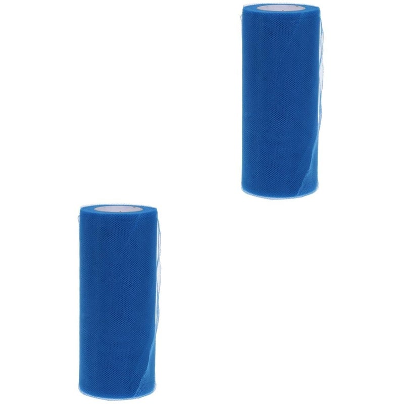 2 Pcs Dark Tulle Fabric for Wedding Decorations Party Floral Arrangements Craft Sheer - Image 2