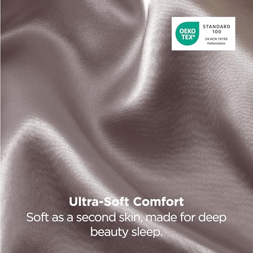 Bedsure Satin Pillowcases, Similar to Silk Pillow Cases Queen Size Set of 2, Pillow Case for Sleeping Women with Envelope Closure, Gifts for Women Men, Dusty Rose, 20x30 Inches, 2pcs - Image 5