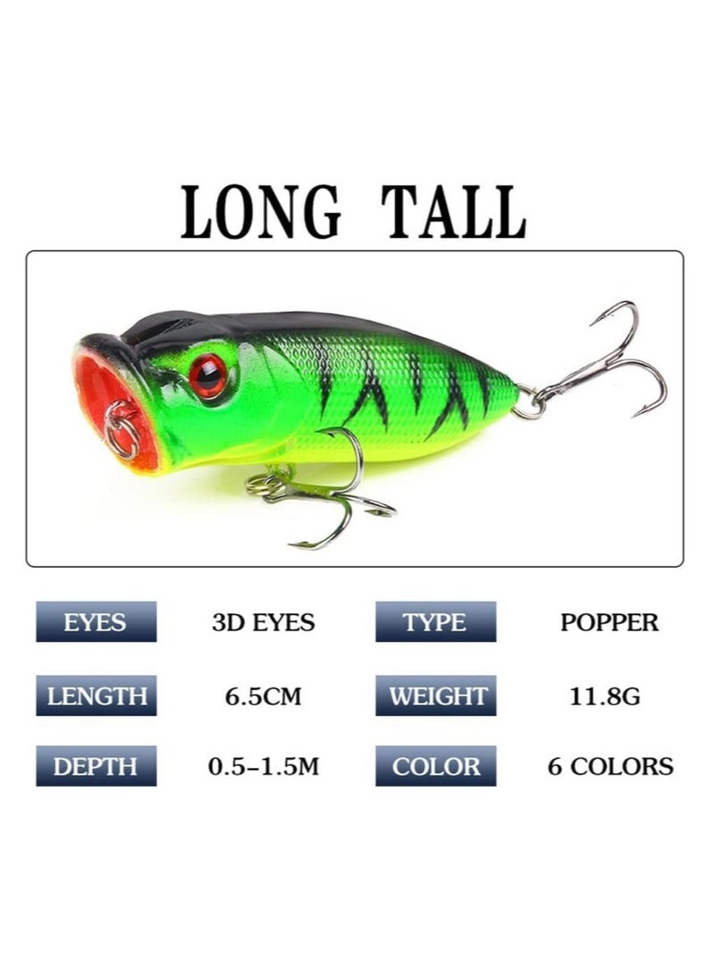 Excefore - Fishing Lures, 5Pcs Crank Bait Set Minnow Lures, Life-Like Swimbait Fishing Bait Crankbait, Bass Lures for Freshwater and Saltwater Trout Bass Salmon Fishing - Image 1