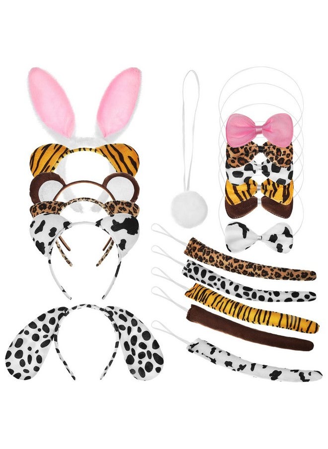 BESTOYARD BESTOYARD 6 Set Halloween Cosplay Animal Ear Headband Ears with Tails Costume Kids Animal Cosplay Set Headband for Christmas Dress Party Costume Ball Decor  - Image 1