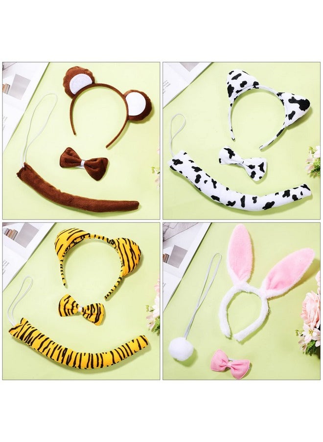 BESTOYARD BESTOYARD 6 Set Halloween Cosplay Animal Ear Headband Ears with Tails Costume Kids Animal Cosplay Set Headband for Christmas Dress Party Costume Ball Decor  - Image 2