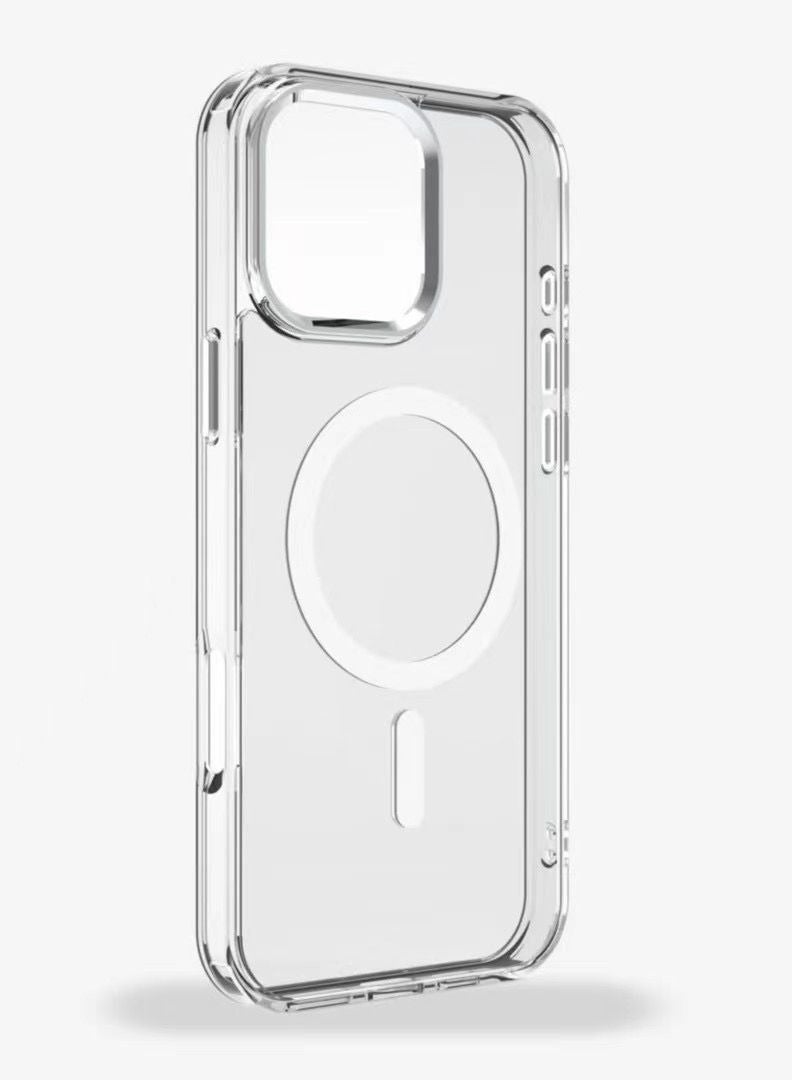 Apple 12 Pro Max Clear Camera Lens Back Cover in Silver Anti-Drop Elegantly Designed - Image 1