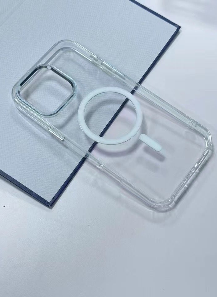 Apple 12 Pro Max Clear Camera Lens Back Cover in Silver Anti-Drop Elegantly Designed - Image 3