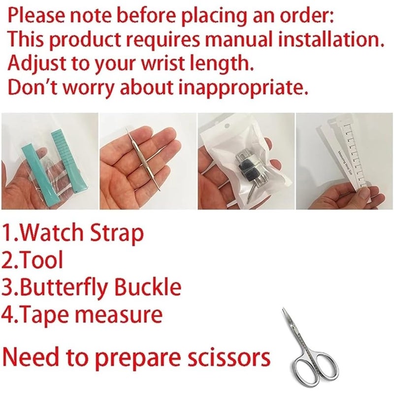 Fluororubber Watch Strap 20mm 22mm Quick Release Butterfly Buckle New FKM Watch Bands Strap fit For Cut To Size - Image 2