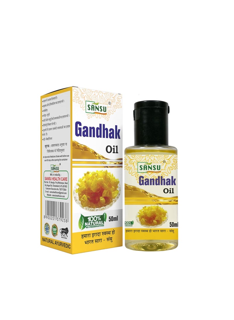SANSU Sansu Gandhak Ka Tel Natural 50ml With Olive Oil 50ml Pack of 2  - Image 2