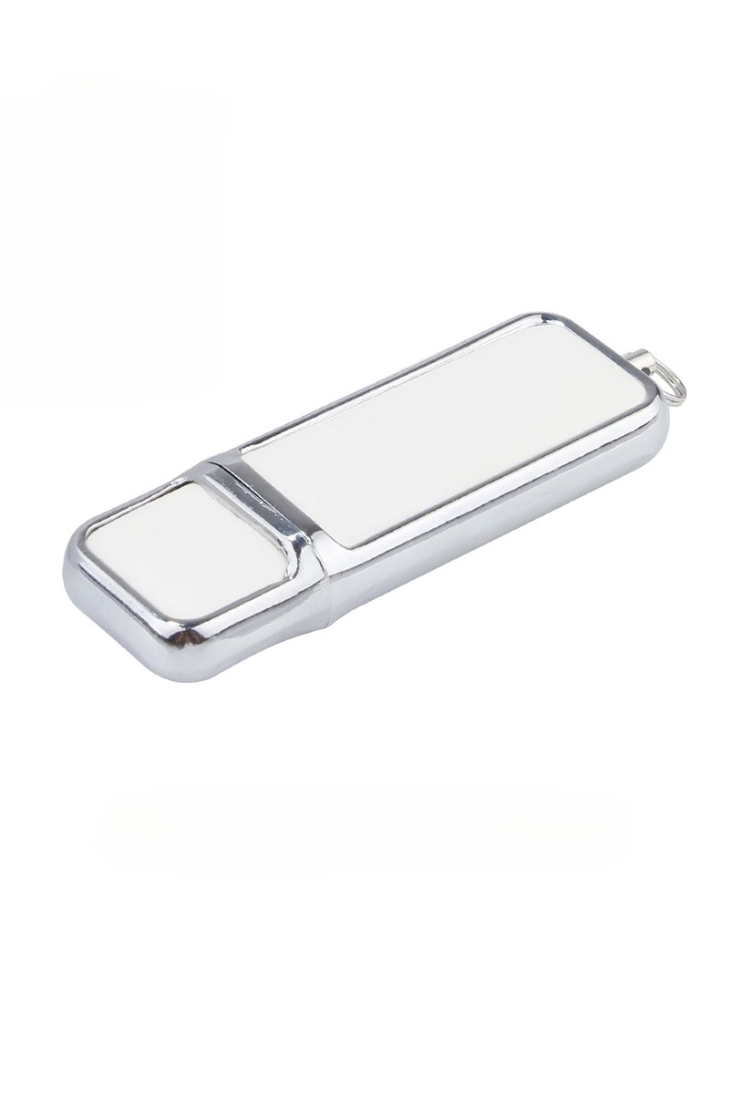 USB Flash Drive, Leather Keychain USB Pen Drive, Compact And Portable High Speed Thumb Drive, Shock Resistant USB Memory Stick For Laptops Computers, (1pc, White, 128GB) - Image 1