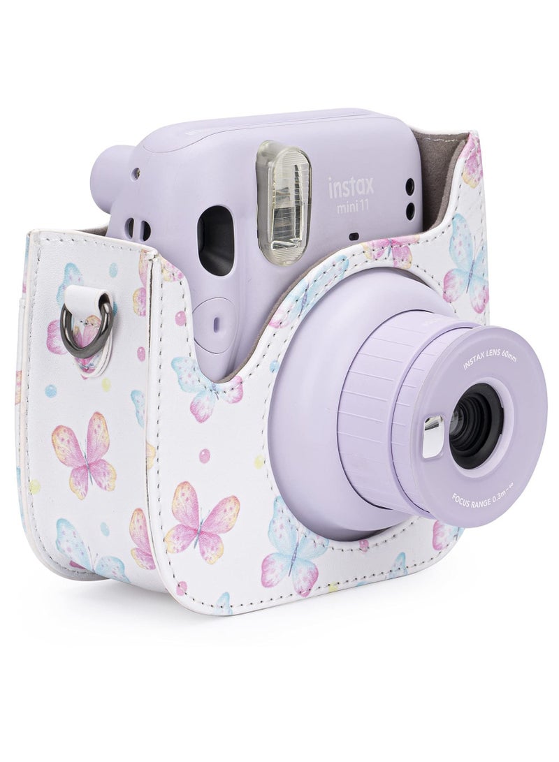 SYOSI Case for Fujifilm Instax Mini 11/9 / 8 Instant Film Cameras with Accessory Pocket and Detachable/Adjustable Shoulder Strap (Butterfly) - Image 4
