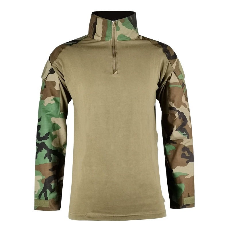 PFZL Outdoor Tactical Frog Suit Long Sleeve Spring Cycling Training Shirt Stretch T-Shirt Top for Boys - Image 1