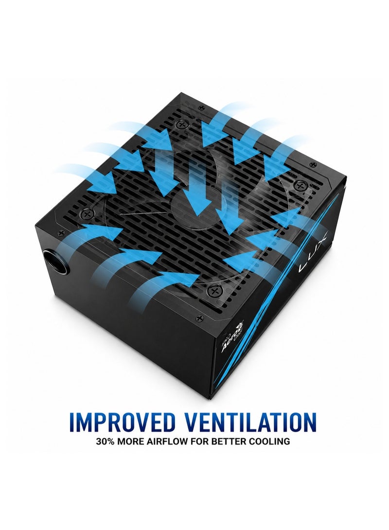 SBCEST 750W PSU, 80+ Bronze 230V EU, Up to 88% Efficiency, 30% Enhanced Ventilation, Silent 120mm Fan, OPP/OVP/UVP/SCP Protection, 2 Year Warranty, Black - Image 5