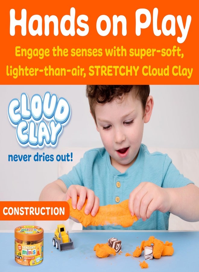 Creativity for Kids Sensory Minis Construction Kit | Cloud Clay Sensory Toy with Excavator for Kids | Easter Basket Stuffers Mess-Free, Screen-Free Travel Toy (Ages 3+) - Image 2