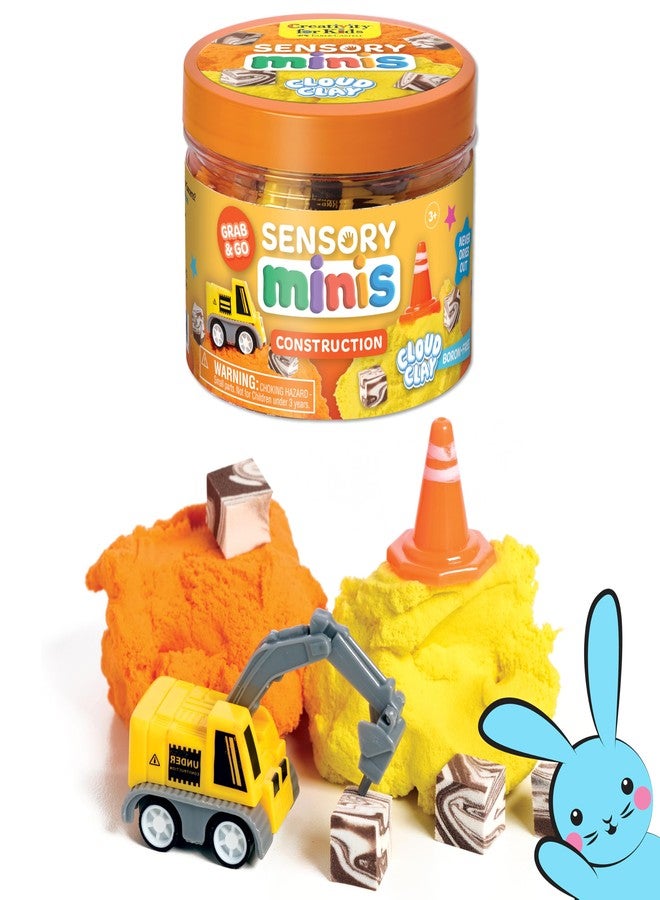 Creativity for Kids Sensory Minis Construction Kit | Cloud Clay Sensory Toy with Excavator for Kids | Easter Basket Stuffers Mess-Free, Screen-Free Travel Toy (Ages 3+) - Image 1