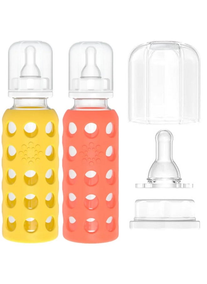 lifefactory - 4Oz9Oz Glass Baby Bottle 4Pk (Bananacantaloupemangopapaya - Image 1