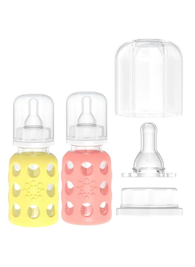 lifefactory - 4Oz9Oz Glass Baby Bottle 4Pk (Bananacantaloupemangopapaya - Image 1