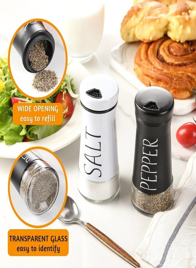 BIRZAR Salt and Pepper Shakers Set with Adjustable Pour Holes for Kitchen. (Black & White) - Image 4