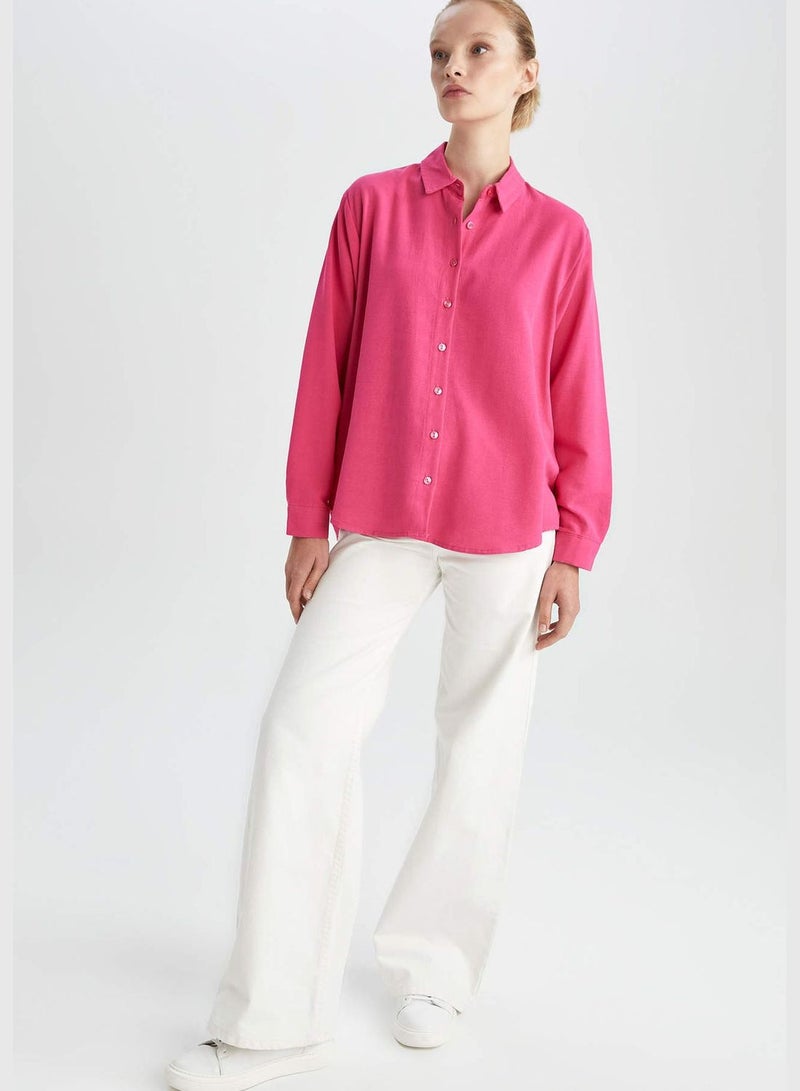 DeFacto Pocket Detail Button Down Shirt - Image 3